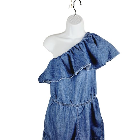 GAP denim romper ruffle small - Picture 3 of 6